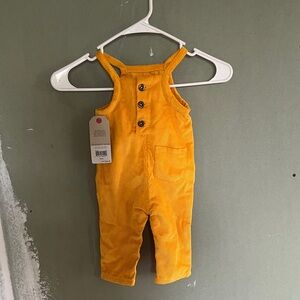 Sunny Yellow Kids Corduroy Overalls